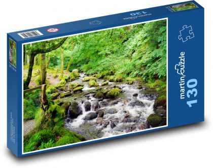 Vodopád v lese - puzzle 130 dílků