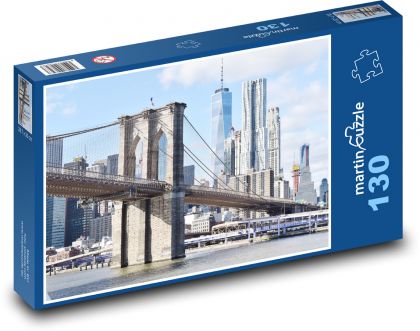 Brooklynský most - New York - Puzzle 130 dielikov, rozmer 28,7x20 cm 