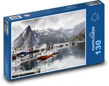 Lodě na jezeře Puzzle 130 dílků - 28,7 x 20 cm