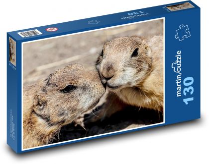 Pies preriowy - Puzzle 130 elementów, rozmiar 28,7x20 cm