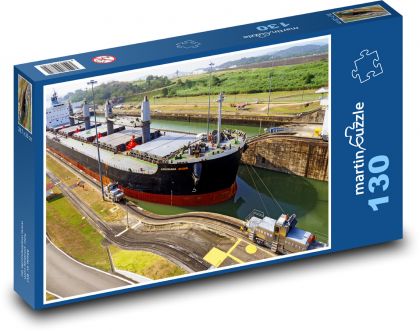Kanał Panamski - Puzzle 130 elementów, rozmiar 28,7x20 cm