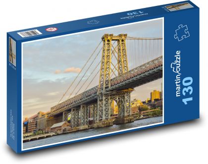 New York - Brooklynský most - Puzzle 130 dielikov, rozmer 28,7x20 cm 
