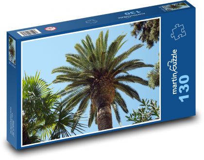 Palma - słońce - Puzzle 130 elementów, rozmiar 28,7x20 cm