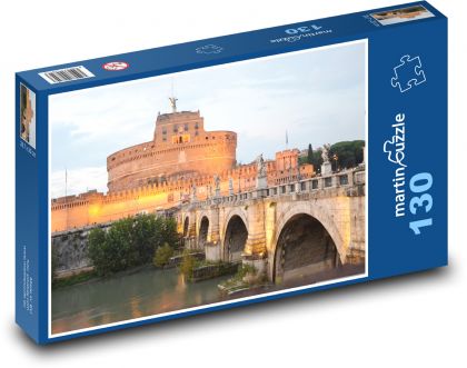 Kostol Sant  ´Angelo Rím - Taliansko - Puzzle 130 dielikov, rozmer 28,7x20 cm 