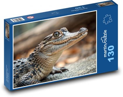 Alligator - Puzzle 130 pieces, size 28.7x20 cm 