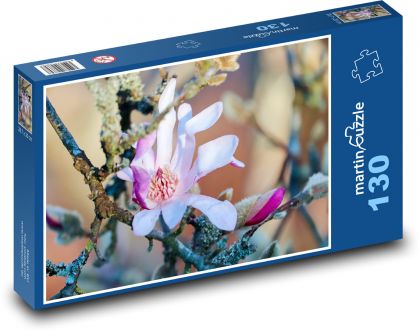 Kvet magnólie - Puzzle 130 dielikov, rozmer 28,7x20 cm 