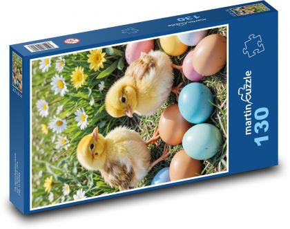 Easter Egg Chickens - Puzzle 130 pieces, size 28.7x20 cm 