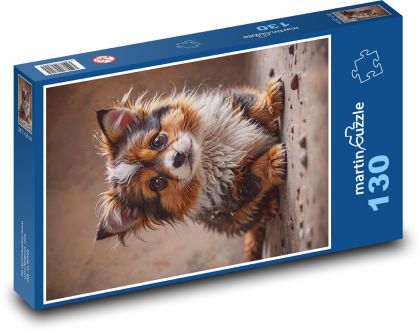 Pes - šteňa - Puzzle 130 dielikov, rozmer 28,7x20 cm 