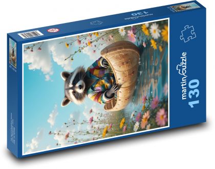 Mýval - Puzzle 130 dielikov, rozmer 28,7x20 cm 