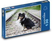 Shetlandský ovčiak Puzzle 130 dielikov - 28,7 x 20 cm 