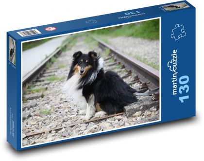 Shetlandský ovčiak - Puzzle 130 dielikov, rozmer 28,7x20 cm 