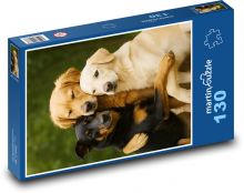Hunde in einer Umarmung Puzzle 130 Teile - 28,7x20 cm