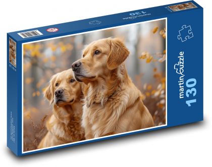 Psy - Puzzle 130 elementów, rozmiar 28,7x20 cm