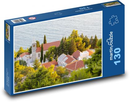 Kostol - hrad - Puzzle 130 dielikov, rozmer 28,7x20 cm 