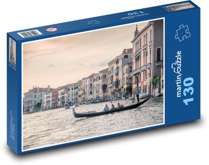 Benátky - západ slunce - puzzle 130 dílků