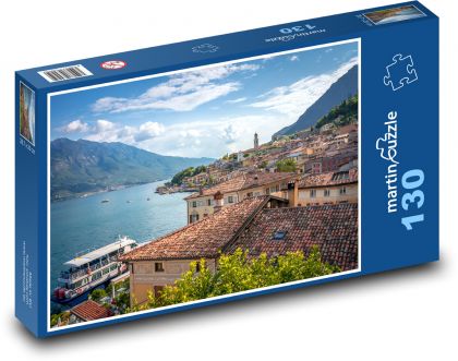 Port - jezioro Garda - Puzzle 130 elementów, rozmiar 28,7x20 cm