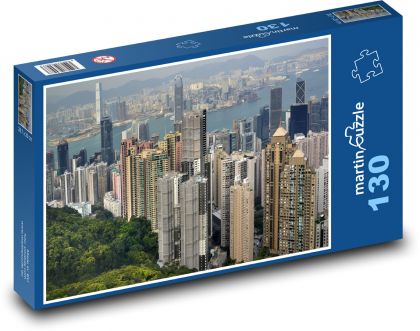 Hongkong - Chiny - Puzzle 130 elementów, rozmiar 28,7x20 cm