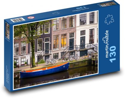 Łódź Amsterdam - Puzzle 130 elementów, rozmiar 28,7x20 cm