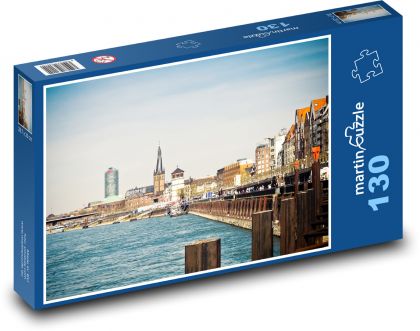 Dusseldorf - řeka - Puzzle 130 dílků, rozměr 28,7x20 cm