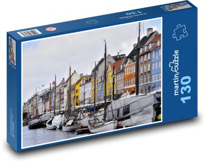 Kodaň - Dánsko - Puzzle 130 dielikov, rozmer 28,7x20 cm 