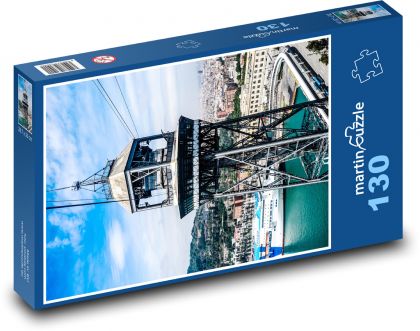 Barcelona - cable car - Puzzle 130 pieces, size 28.7x20 cm 