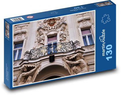 Česká republika - starý dom - Puzzle 130 dielikov, rozmer 28,7x20 cm 