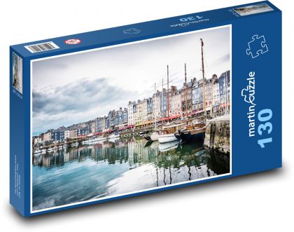 Normandia, wybrzeże - Puzzle 130 elementów, rozmiar 28,7x20 cm