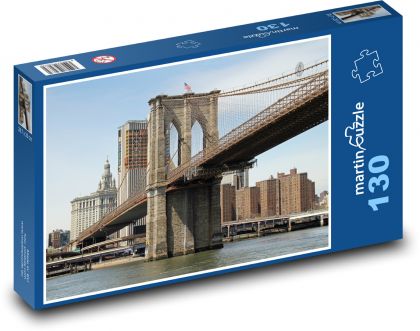 Brooklyn Bridge - Manhattan - Puzzle 130 pieces, size 28.7x20 cm 