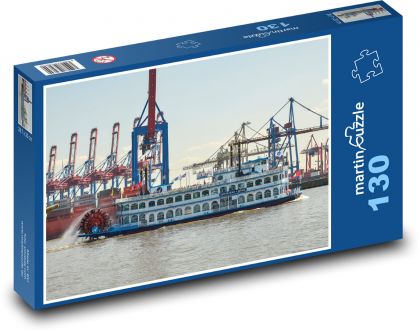 Hamburg Harbour - Puzzle 130 pieces, size 28.7x20 cm 