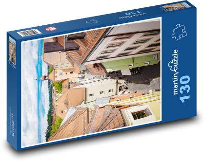 Regensburg - historické centrum - Puzzle 130 dielikov, rozmer 28,7x20 cm 