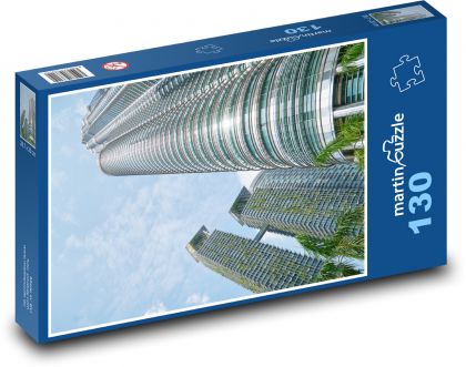 Malezja - wieżowiec - Puzzle 130 elementów, rozmiar 28,7x20 cm