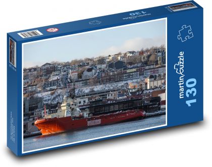 Newfoundland - prístav - Puzzle 130 dielikov, rozmer 28,7x20 cm 