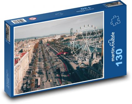 Barcelona - Hiszpania - Puzzle 130 elementów, rozmiar 28,7x20 cm