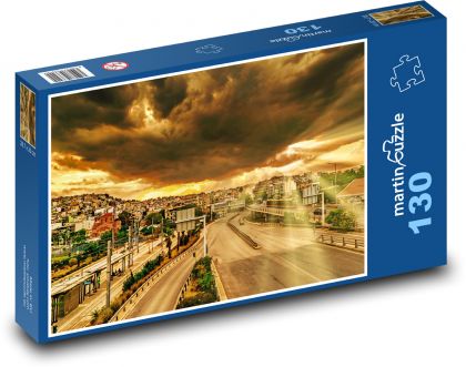 Západ slunce - Řecko - puzzle 130 dílků