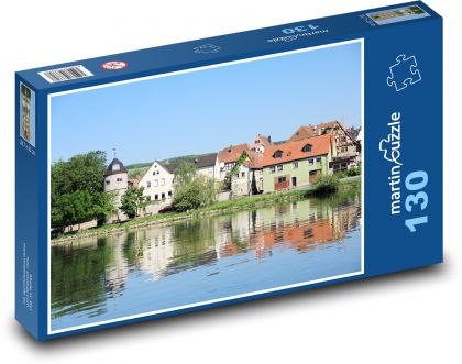 Riverfront homes - Puzzle 130 pieces, size 28.7x20 cm 