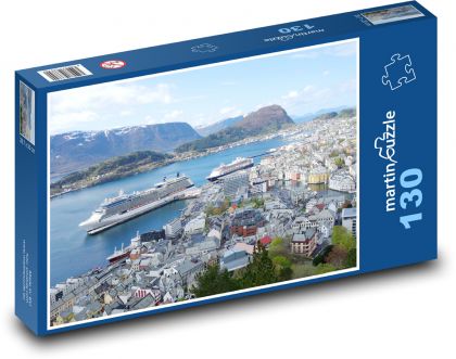 Alesund - Nórsko - Puzzle 130 dielikov, rozmer 28,7x20 cm 