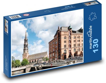 Hamburg - Niemcy - Puzzle 130 elementów, rozmiar 28,7x20 cm