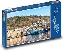 Bergen - přístav Puzzle 130 dílků - 28,7 x 20 cm
