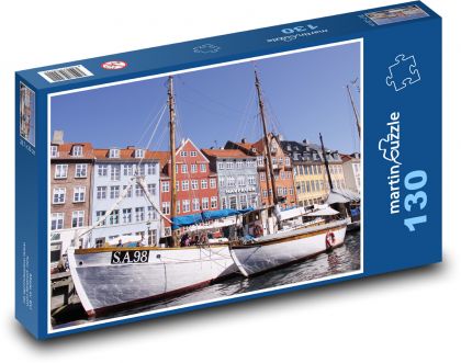 Kodaň - Dánsko - Puzzle 130 dílků, rozměr 28,7x20 cm
