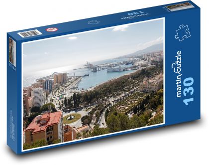 Malaga - Spain - Puzzle 130 pieces, size 28.7x20 cm 