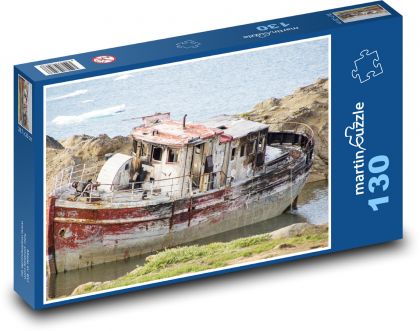 Wrak statku - Grenlandia - Puzzle 130 elementów, rozmiar 28,7x20 cm