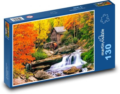 Horský potok s mlýnem - Puzzle 130 dílků, rozměr 28,7x20 cm