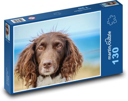 Pies myśliwski - Puzzle 130 elementów, rozmiar 28,7x20 cm