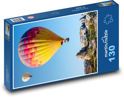 Teplovzdušné balóny - Puzzle 130 dielikov, rozmer 28,7x20 cm 