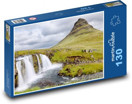 Kirkjufell - a mountain in Iceland - Puzzle 130 pieces, size 28.7x20 cm 