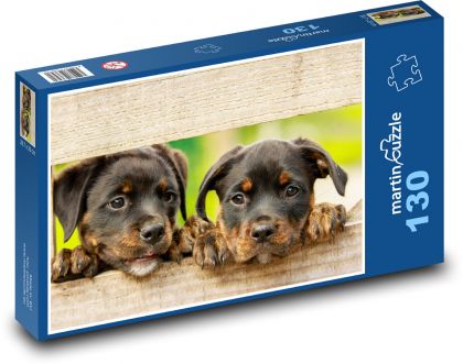 Szczeniaki - Psy - Puzzle 130 elementów, rozmiar 28,7x20 cm