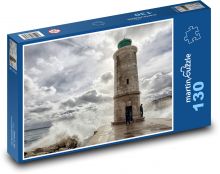 Maják - burácející vlny Puzzle 130 - 28,7x20 cm