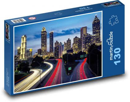 Skyscrapers in the city - Puzzle 130 pieces, size 28.7x20 cm 