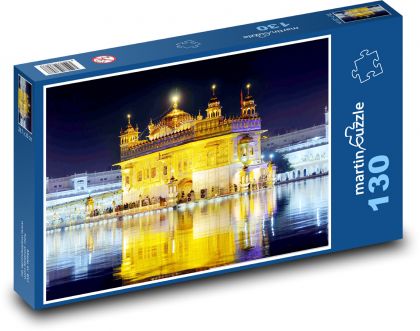 Harmandir Sahib, Świątynia - Indie - Puzzle 130 elementów, rozmiar 28,7x20 cm