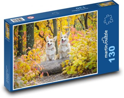 Psi - corgi - Puzzle 130 dielikov, rozmer 28,7x20 cm 